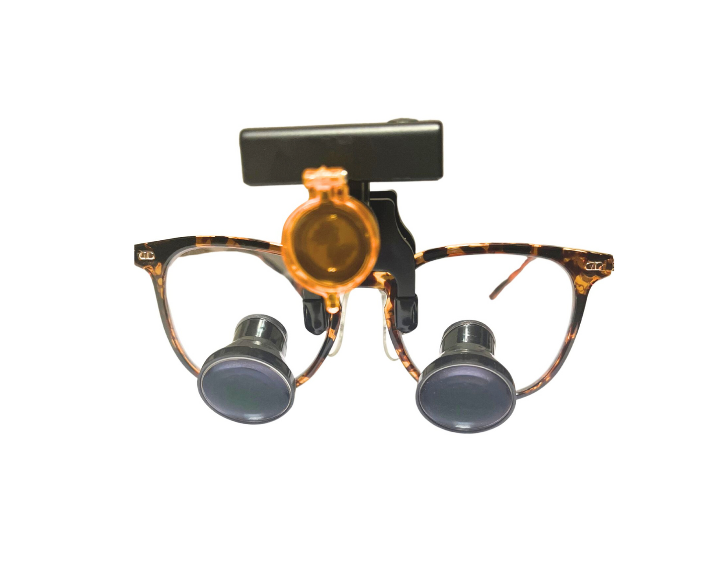 Marble Square Frame Loupes With Wireless Headlight DeeTect Loupes.
