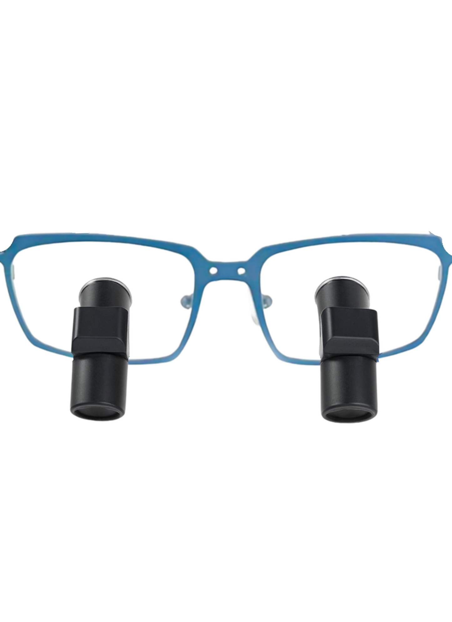 DeeTect Ergonomic Loupes (Light Blue Frames) With wireless headlight.