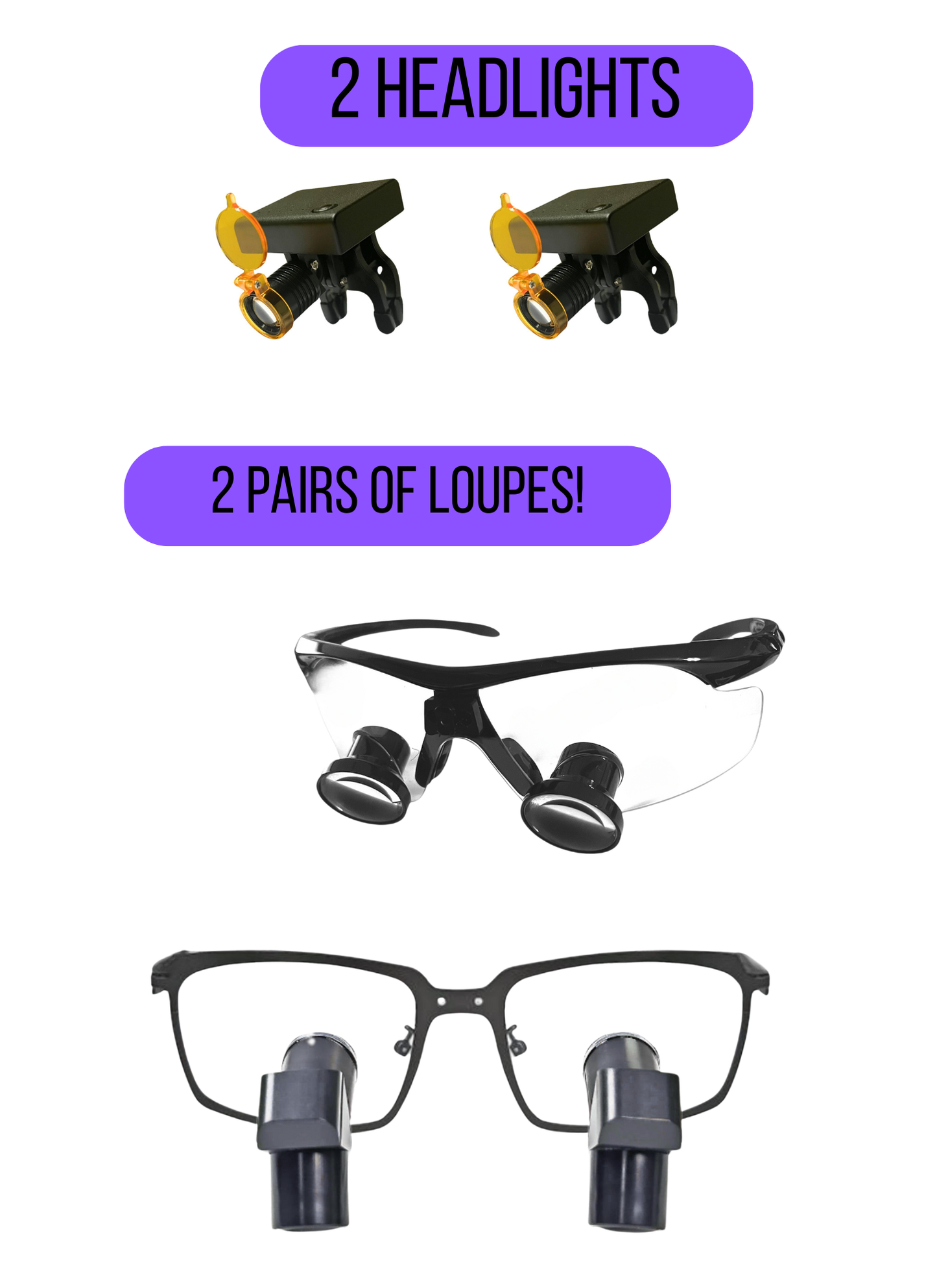 BOGO Deal! Ergo and traditional loupes! 2 wireless lights!