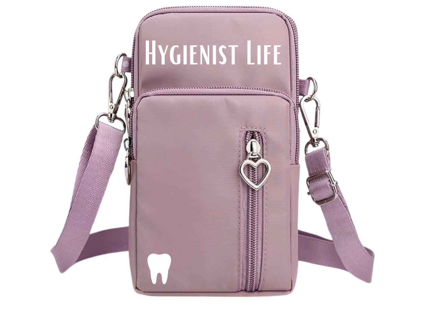 Cross body bag for Dental Professionals (small) Small tooth. Many colors. Style 2