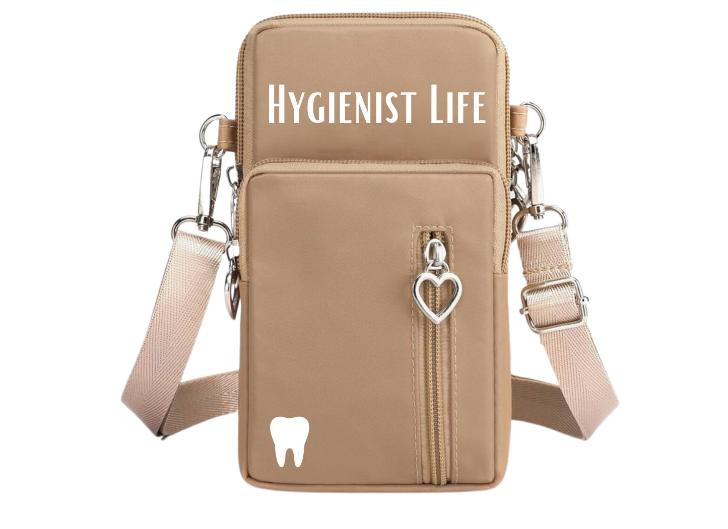 Cross body bag for Dental Professionals (small) Small tooth. Many colors. Style 2