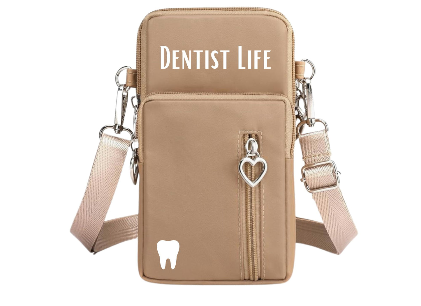Cross body bag for Dental Professionals (small) Small tooth. Many colors.