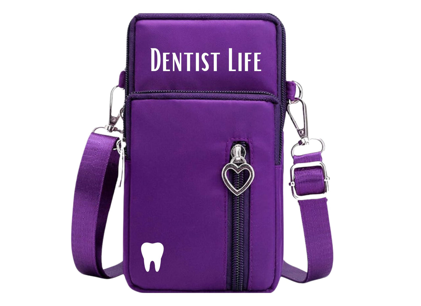 Cross body bag for Dental Professionals (small) Small tooth. Many colors.