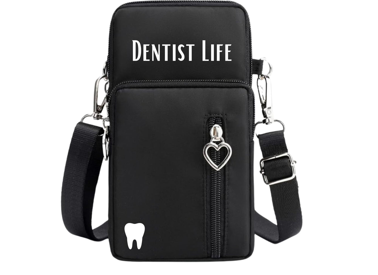 Cross body bag for Dental Professionals (small) Small tooth. Many colors.