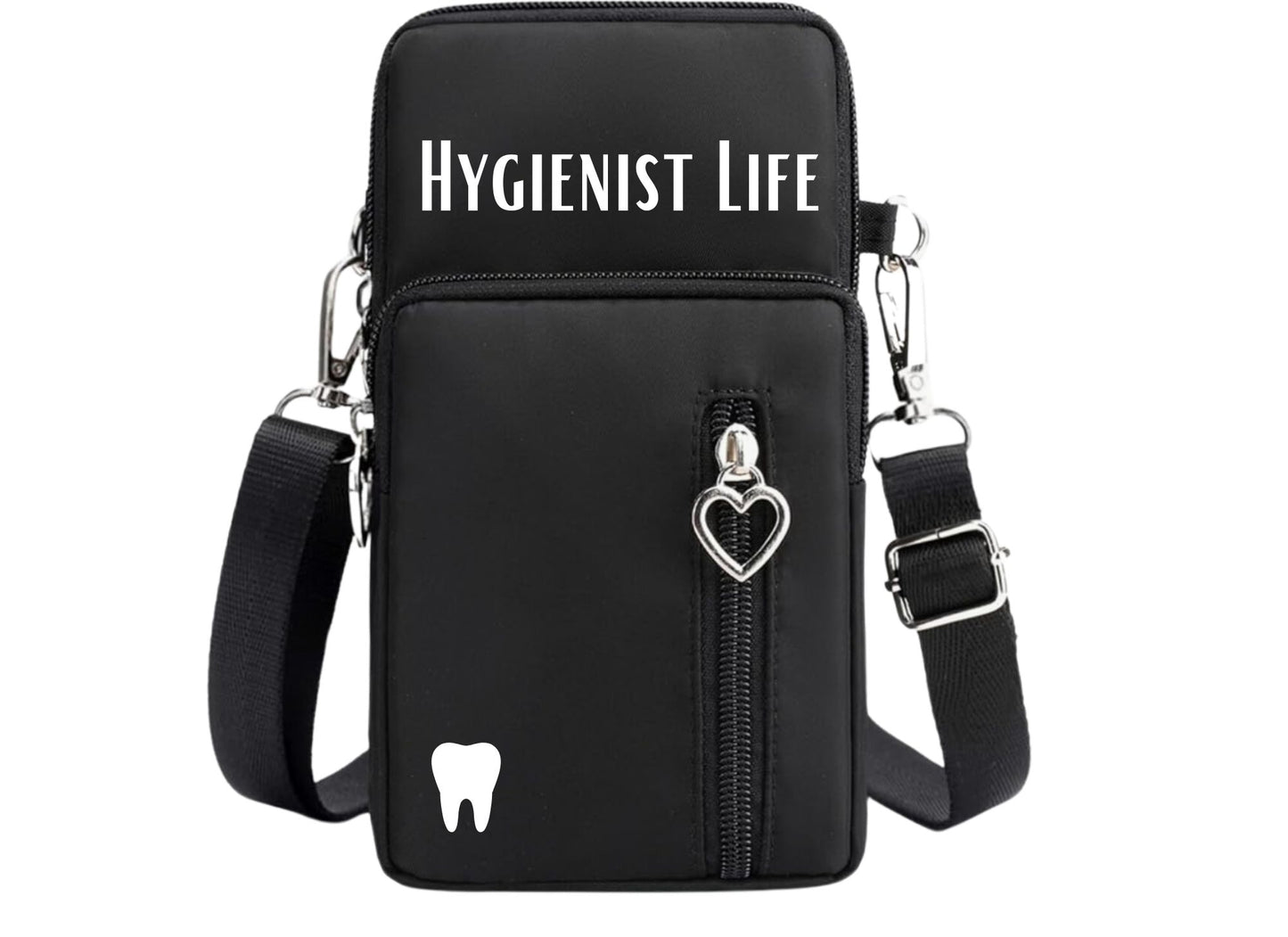 Cross body bag for Dental Professionals (small) Small tooth. Many colors. Style 2