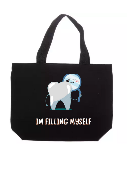 Dental Tote Bags. To show off dental profession. Im filling myself.