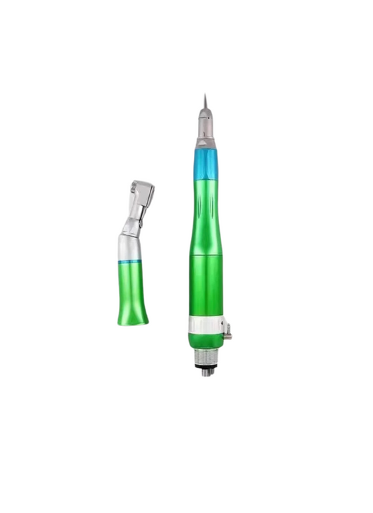 Dental Slow Low Speed Handpiece Straight Contra Angle Air Motor. Slow speed with latch attachment. 2/4H (Green)