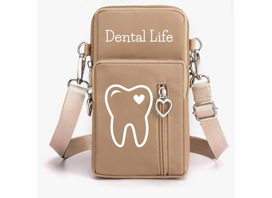 Cross body bag for Dental Professionals (small) Tooth with heart