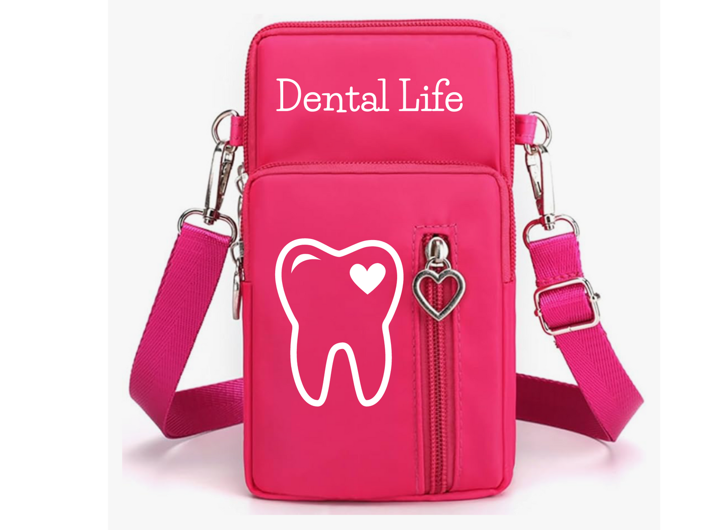 Cross body bag for Dental Professionals (small) Tooth with heart
