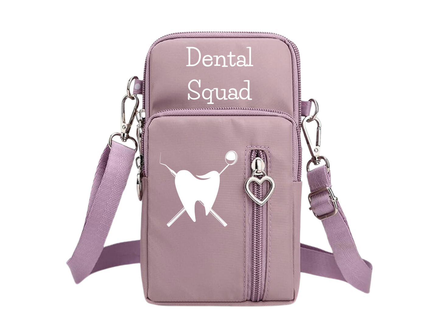 Cross body bag for Dental Professionals (small) Dental Squad. Many colors.