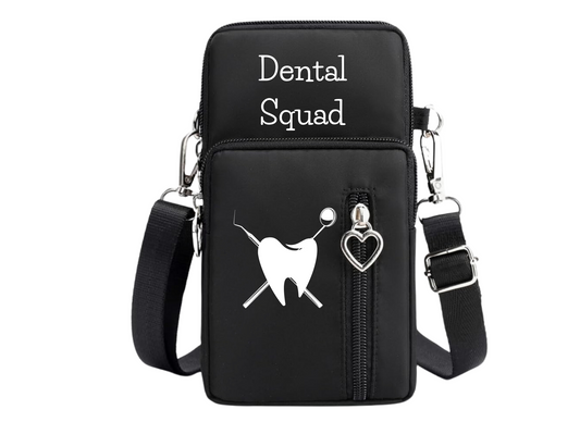 Cross body bag for Dental Professionals (small) Dental Squad. Many colors.