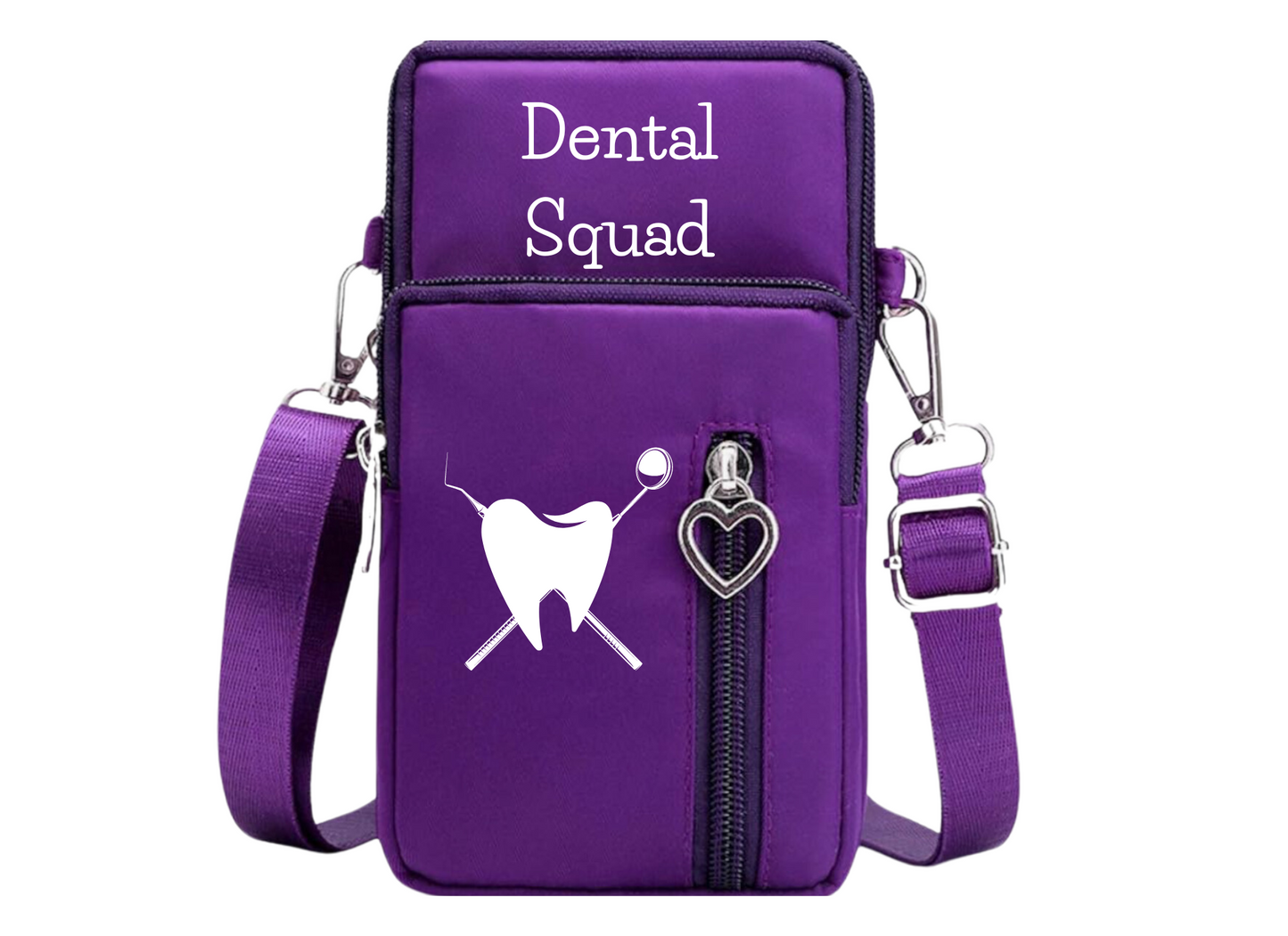 Cross body bag for Dental Professionals (small) Dental Squad. Many colors.