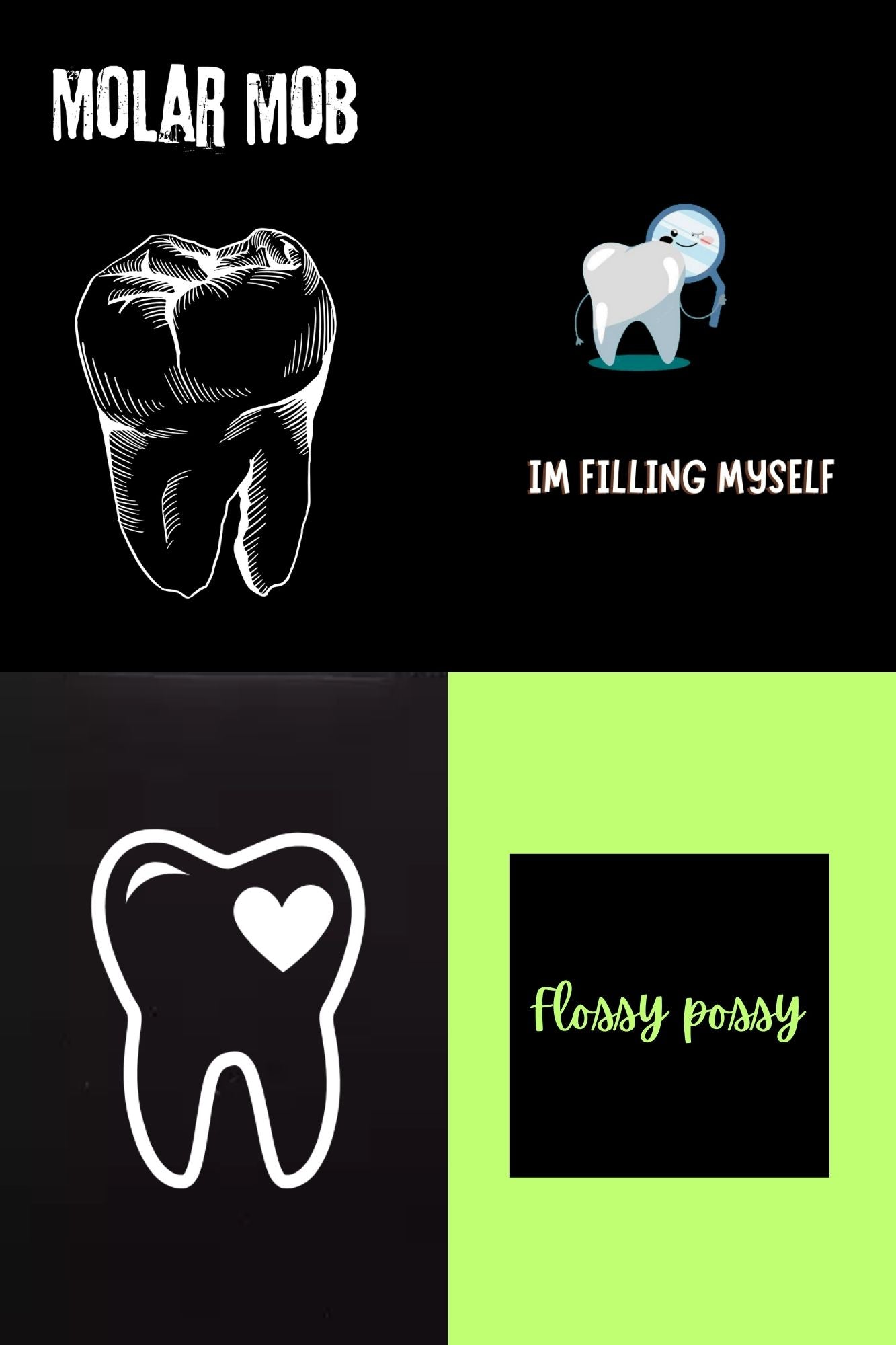 Dental Vibes 4 Pack Frame Set