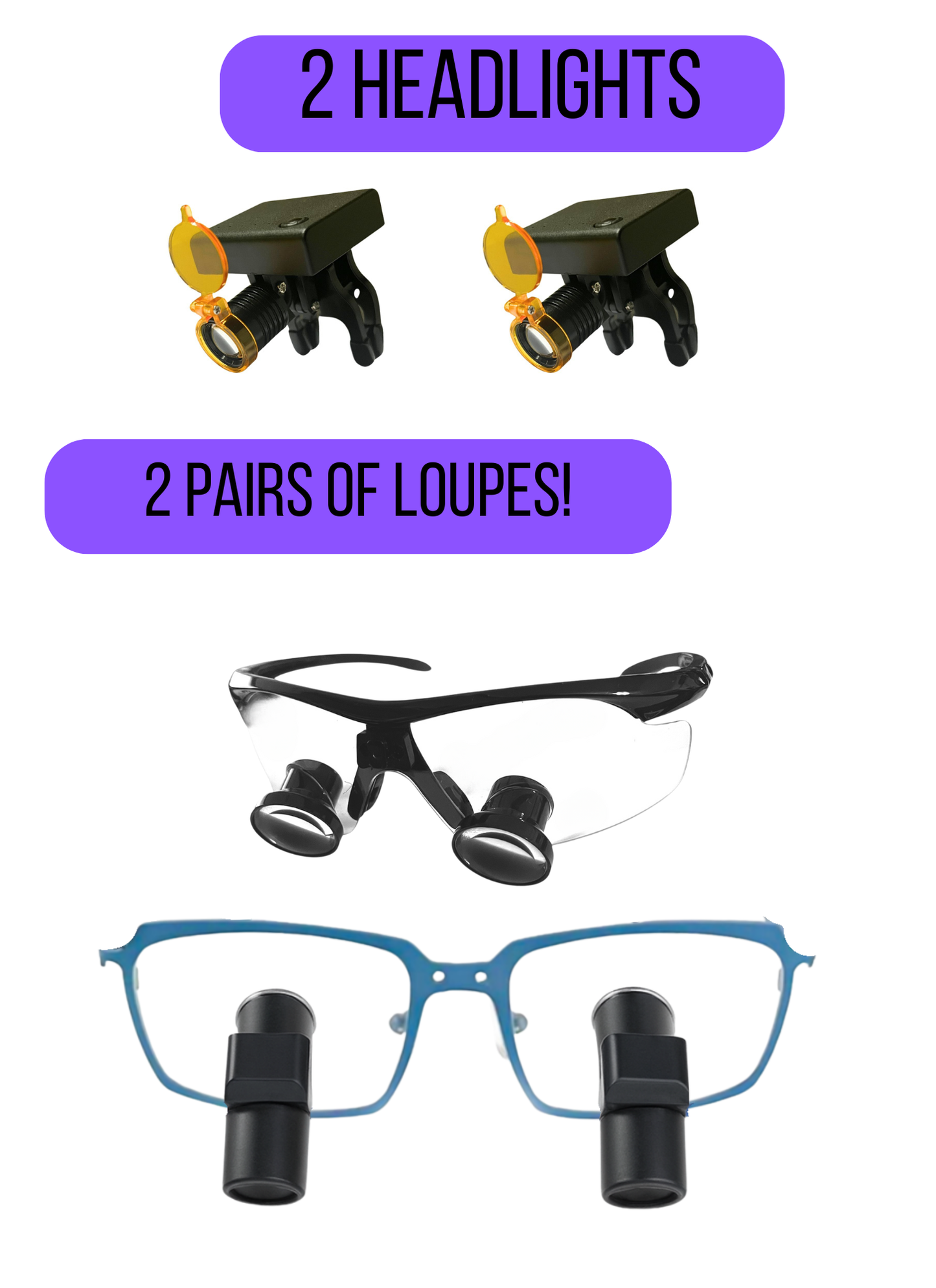 BOGO Deal! Ergo and traditional loupes! 2 wireless lights!