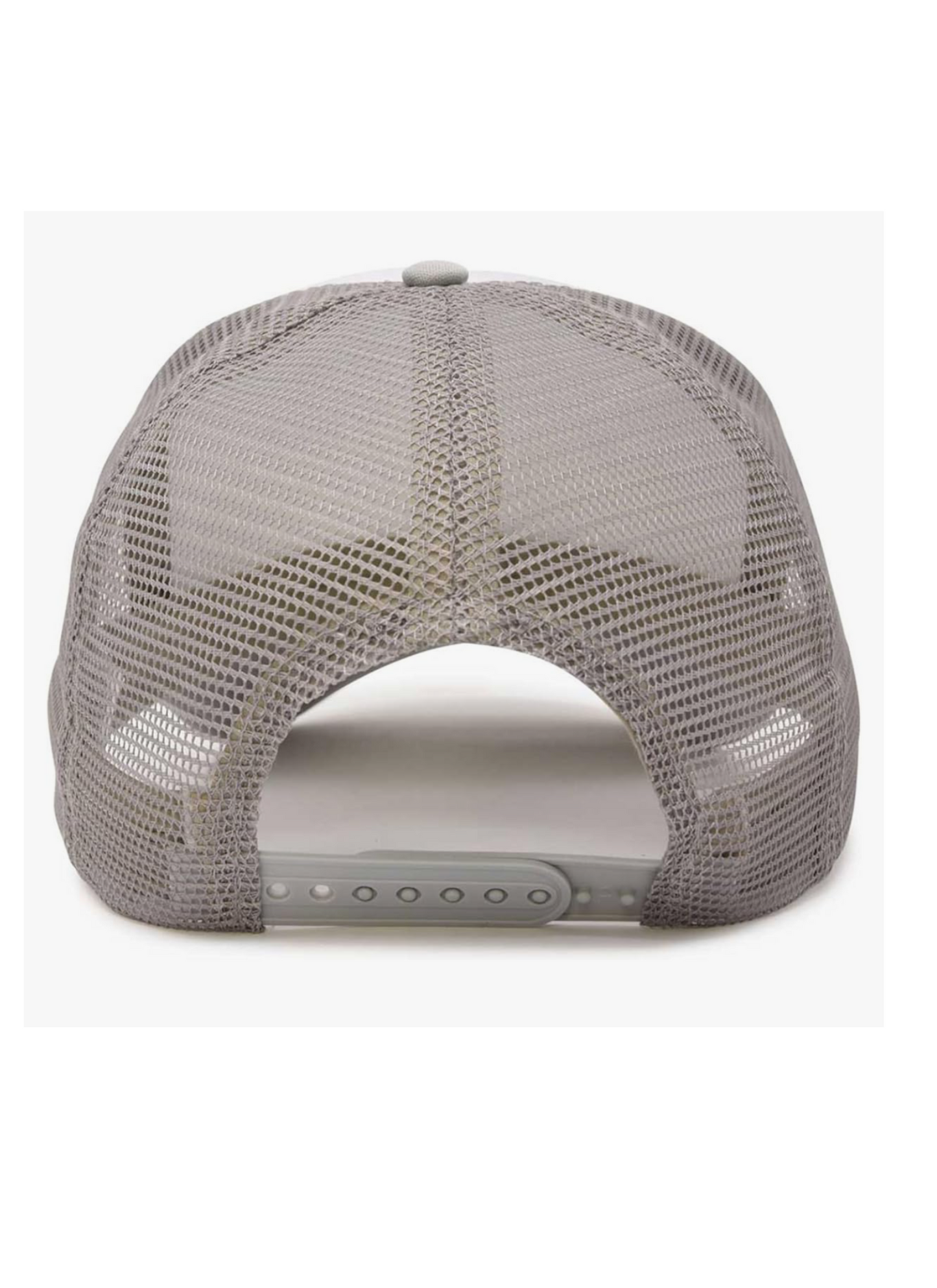 Gray Two Tone Trucker Hat Summer Mesh Cap with Adjustable Snapback Strap