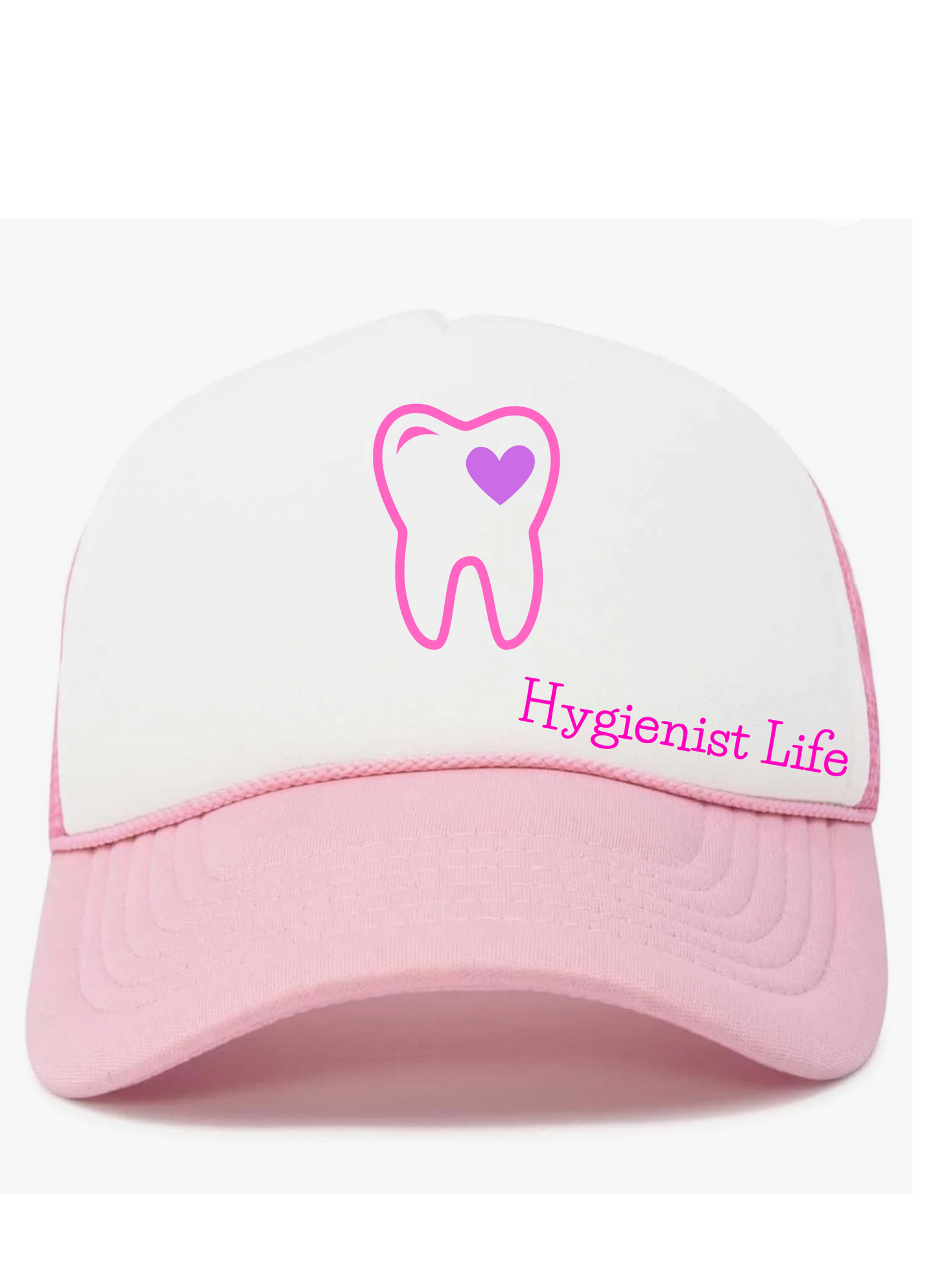 Dental hat/pink mesh cap for RDH (Hygienist Life)