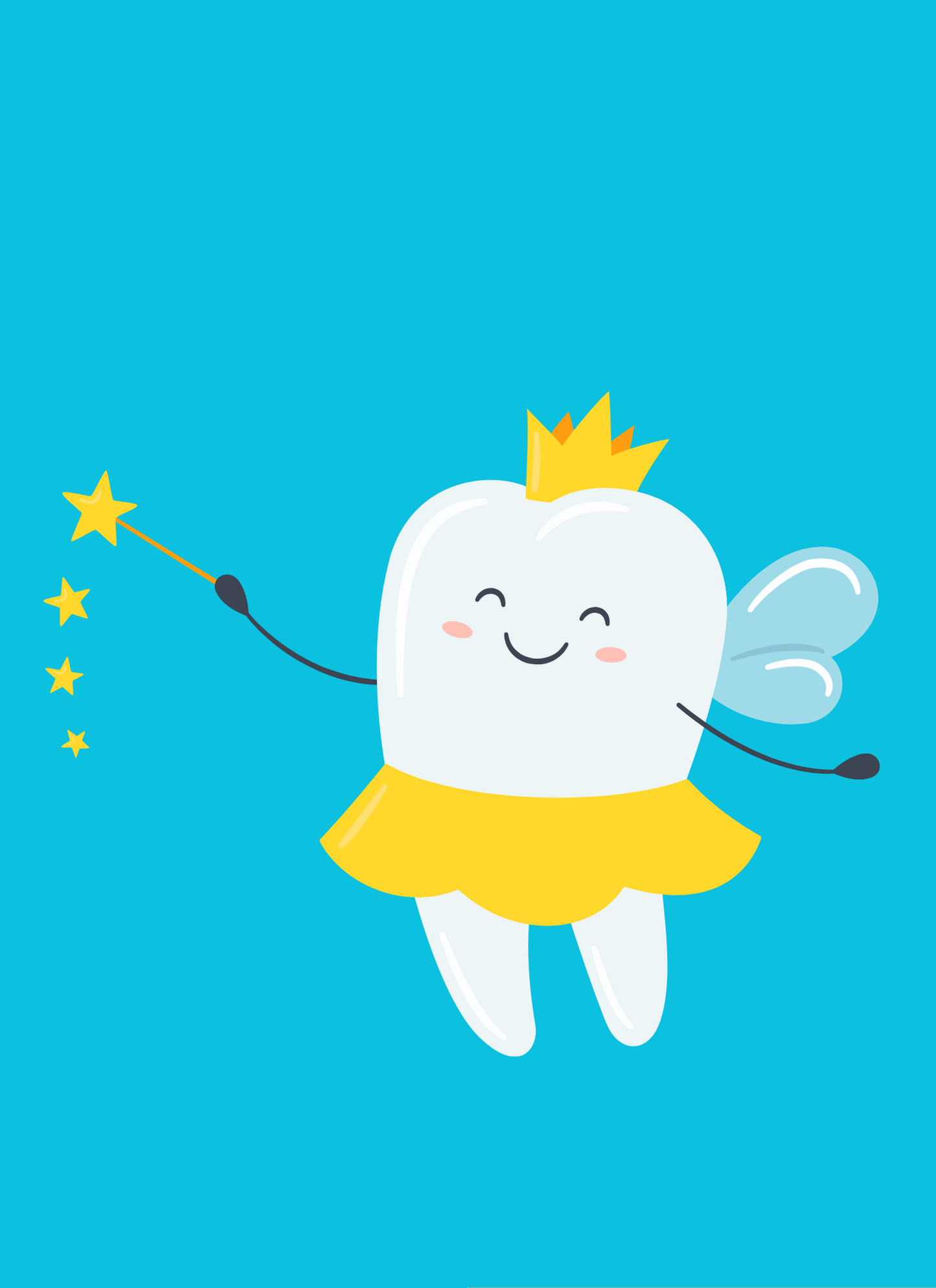 🦷✨ Tooth Character Fun Pack – 4 Pack (Kids Dental Wall Art)