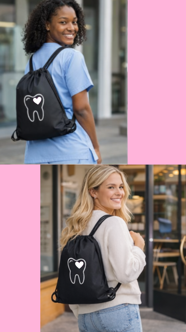 🦷 Dental Staff Drawstring Bag – Style 10