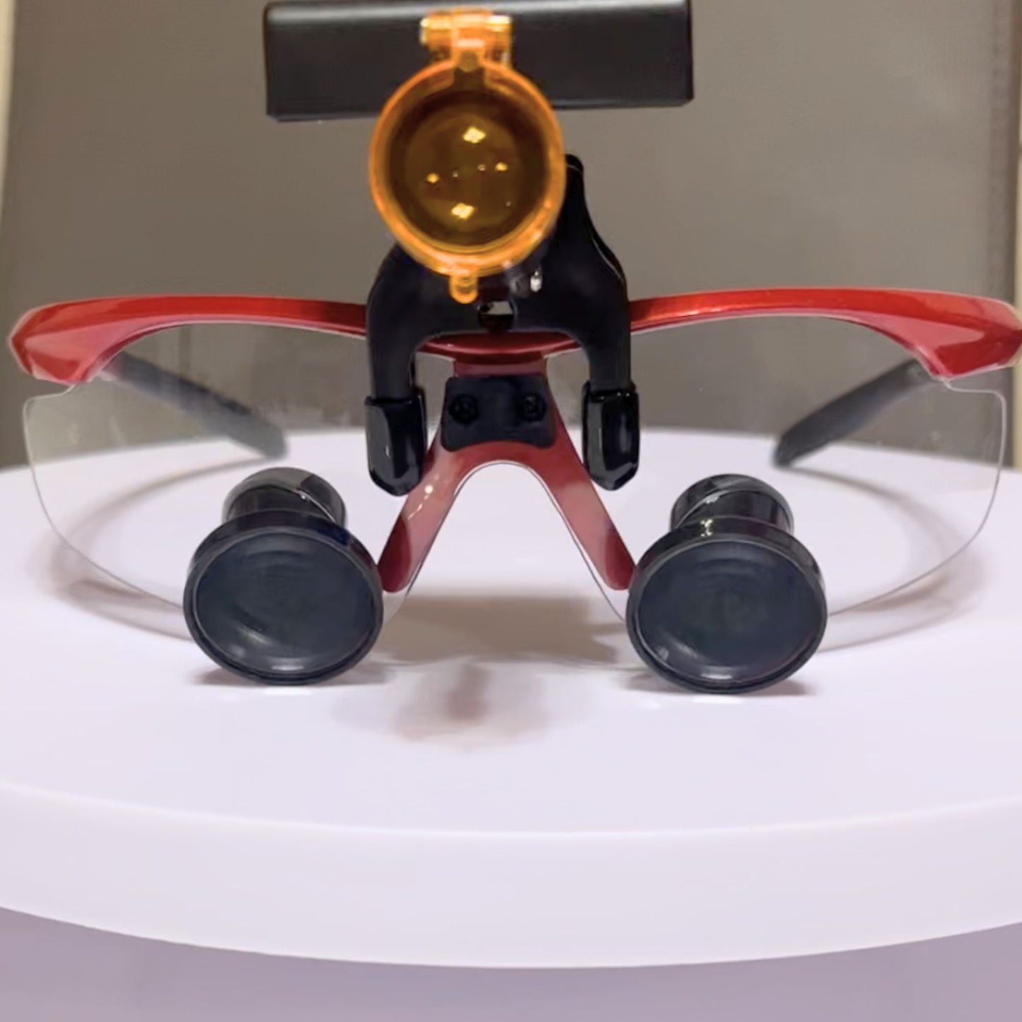 Red Loupes With Wireless Headlight