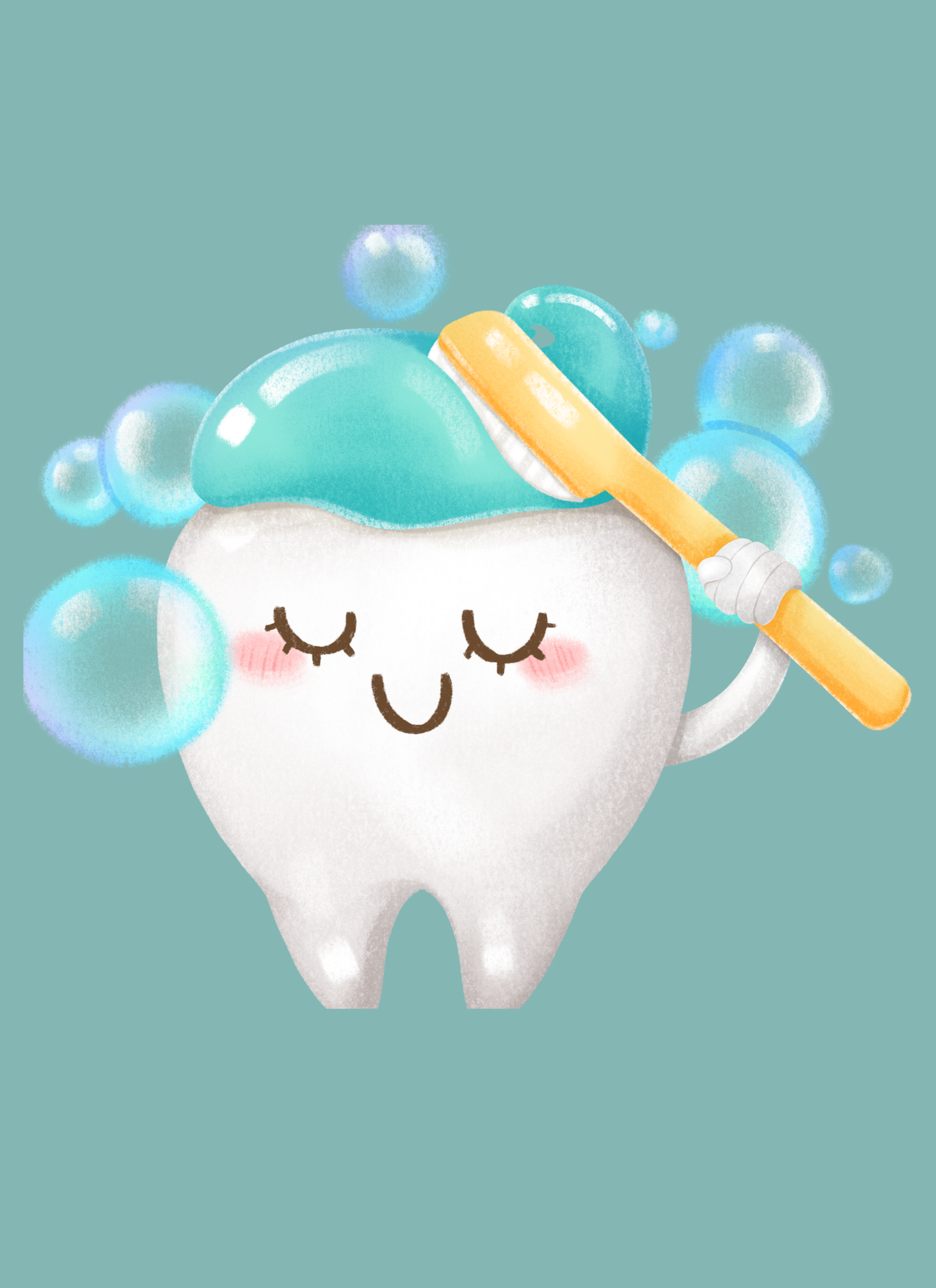 🦷✨ Tooth Character Fun Pack – 4 Pack (Kids Dental Wall Art)