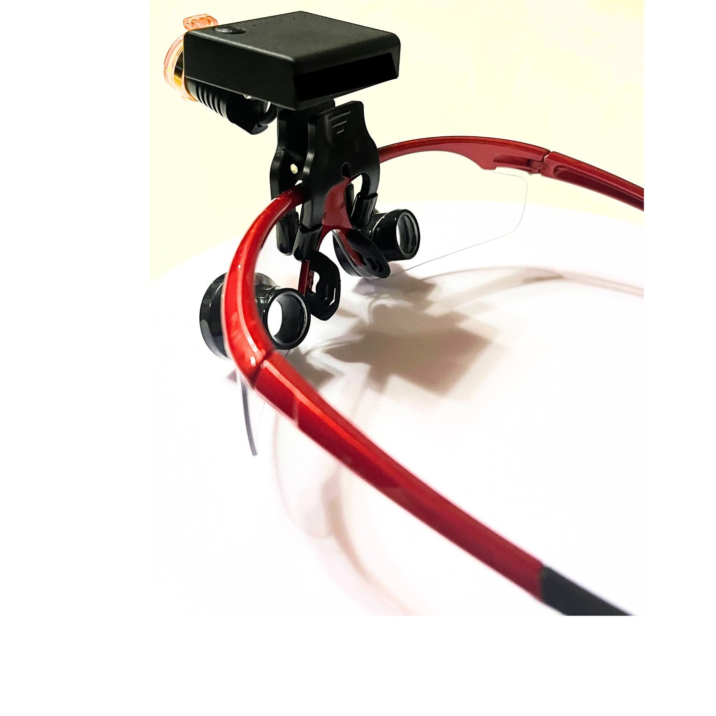 Red Loupes With Wireless Headlight