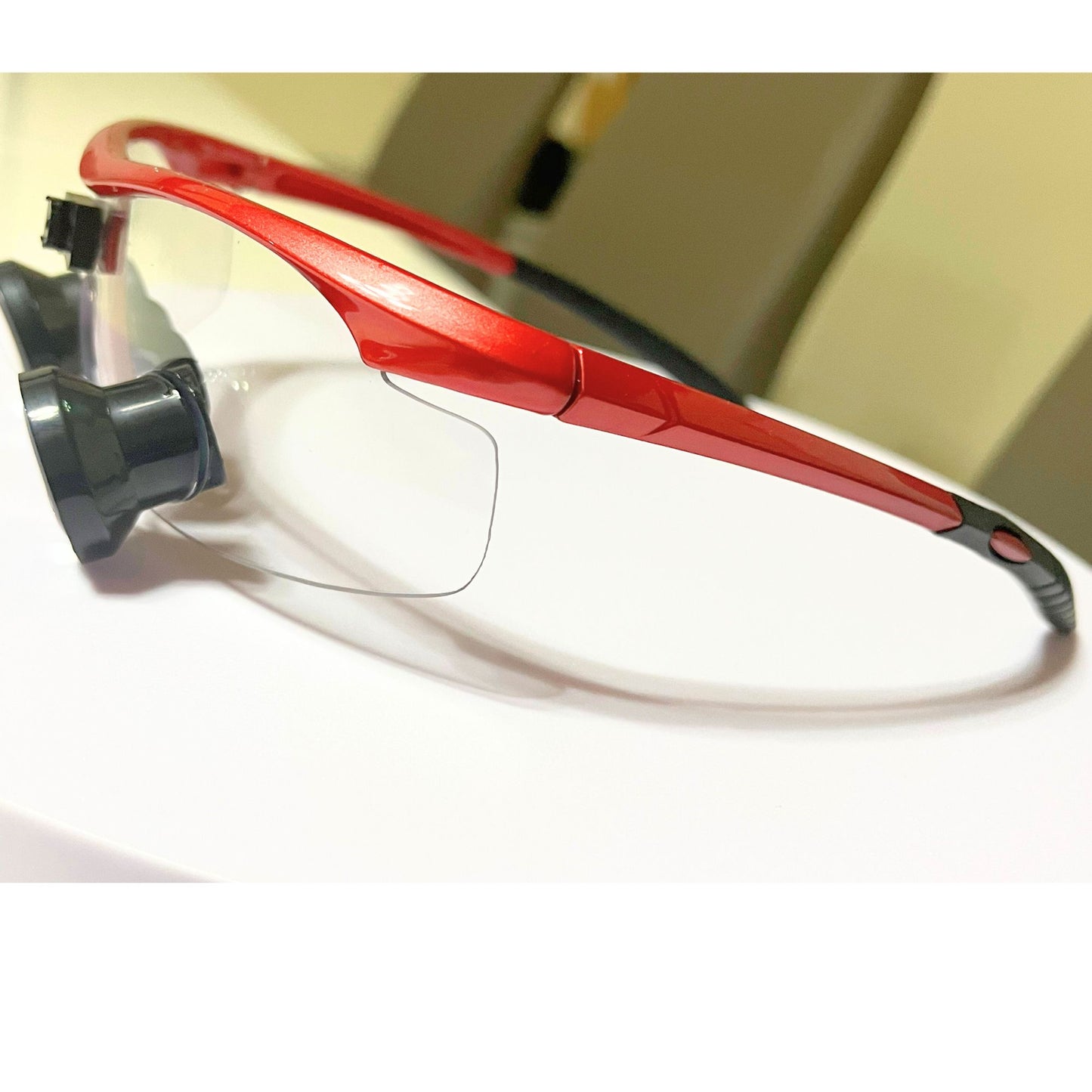 Red Loupes With Wireless Headlight