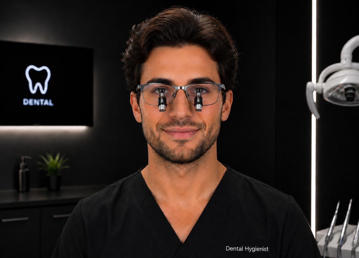 DeeTect Easy Ergos Wireless Loupes (Silver) Square frame