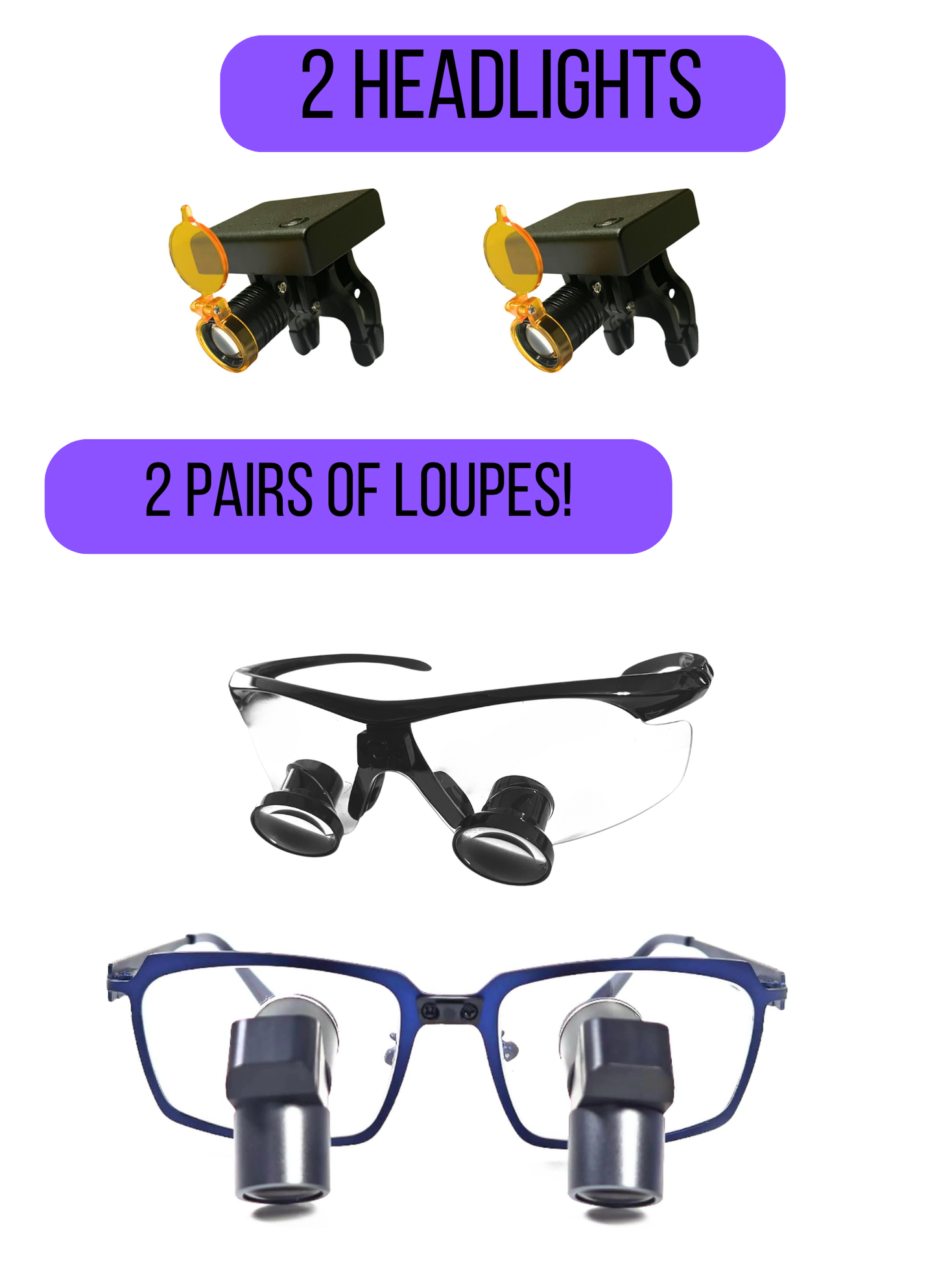 BOGO Deal! Ergo and traditional loupes! 2 wireless lights!