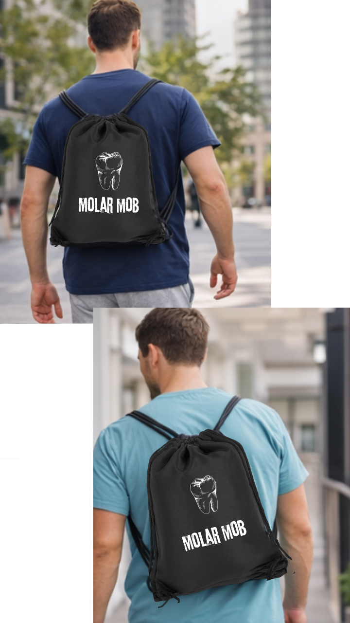 🦷 Dental Staff Drawstring Bag – Dentist, Dental Hygienist & Dental Assistant Edition