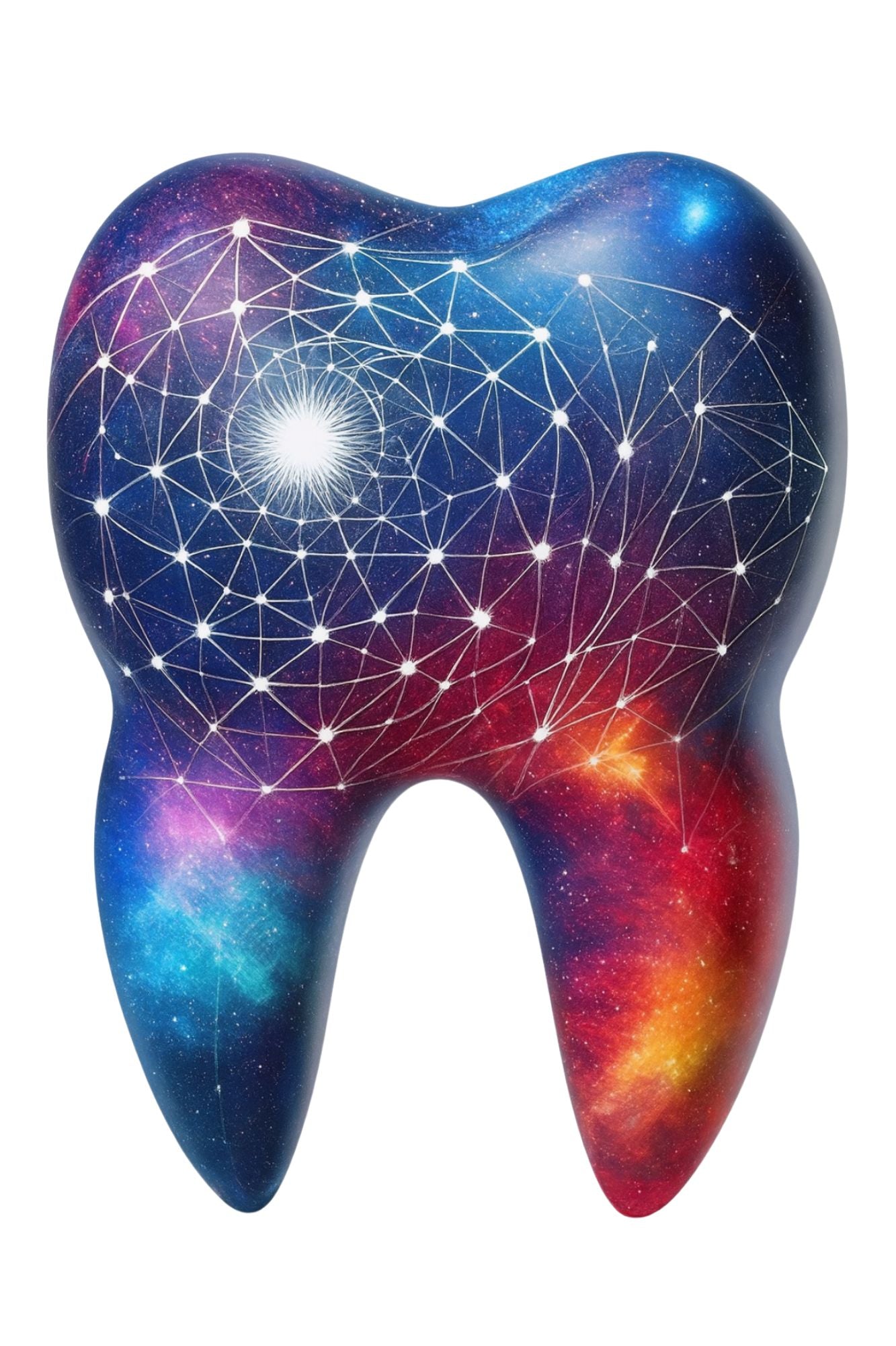 Cosmic Molar Collection – 4-Pack Framed Galaxy Tooth Décor
