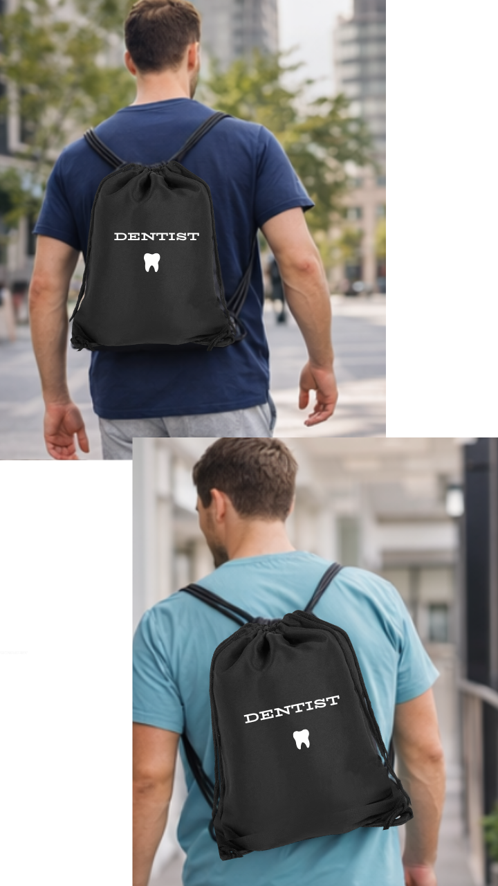 🦷 Dental Staff Drawstring Bag – Style 3