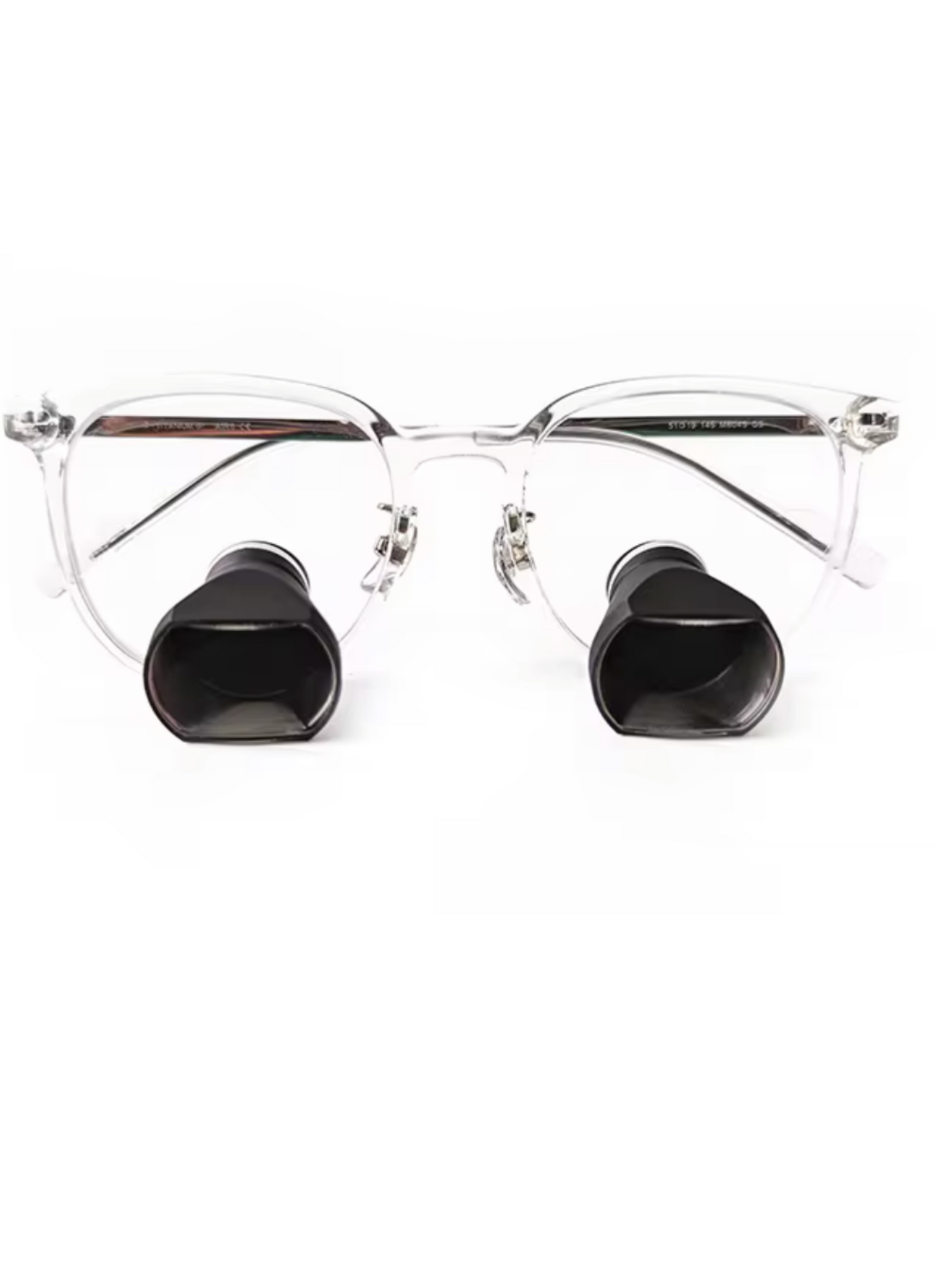 Clear Square Frame Loupes With Wireless Headlight