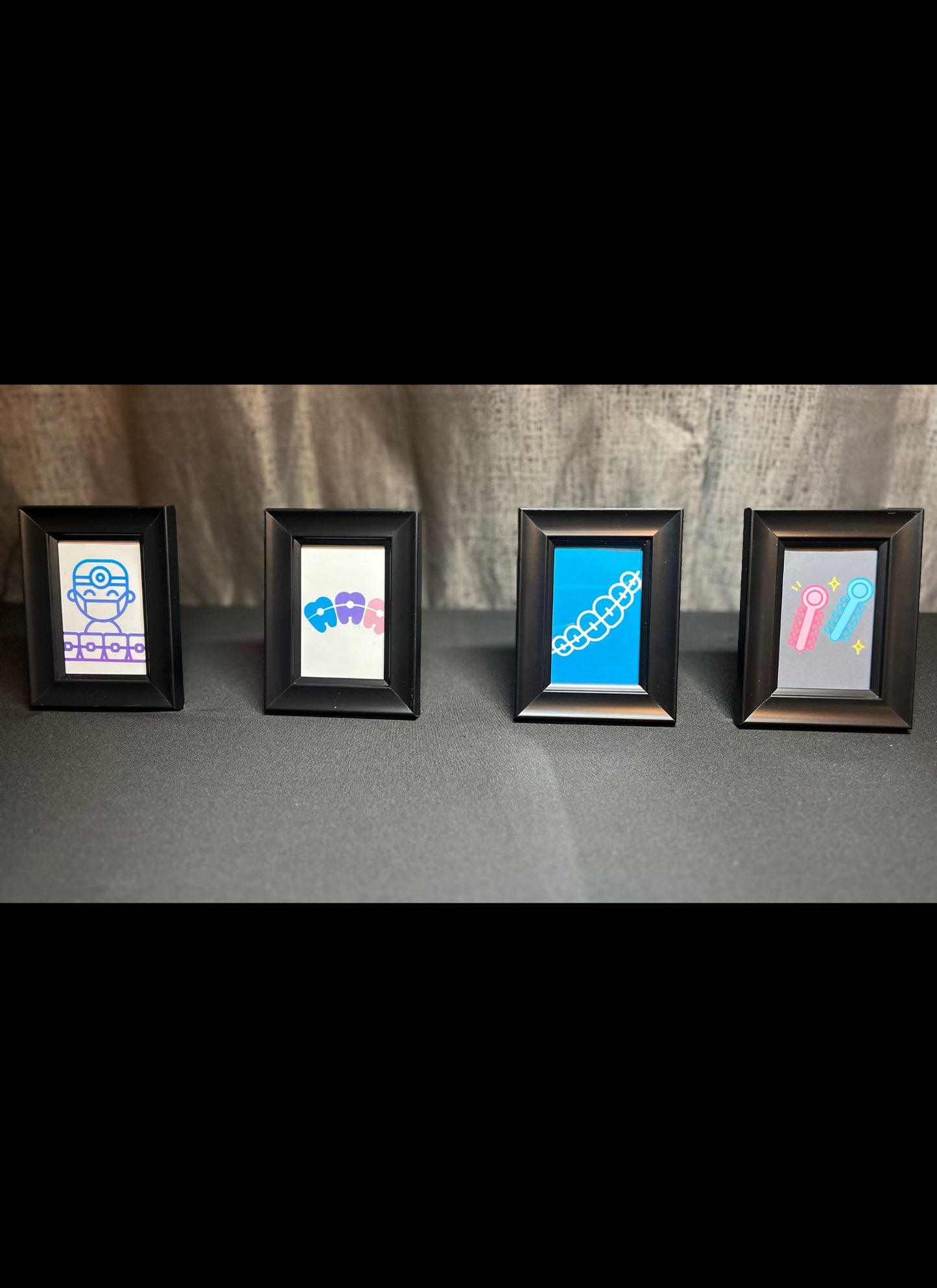 Orthodontic Braces Wall Art Set Dental Decor for Orthodontist Office