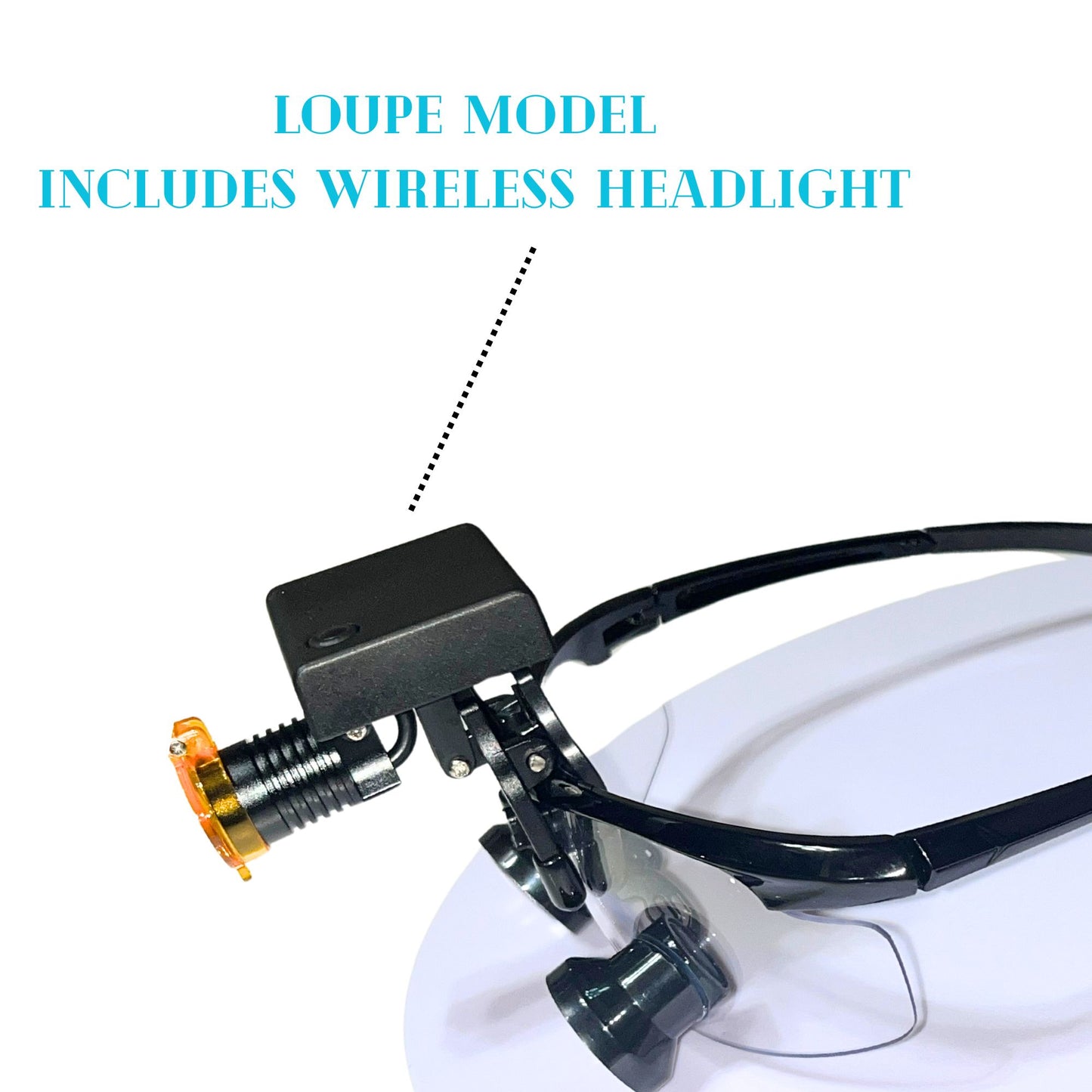 Silver Loupes With Wireless Headlight