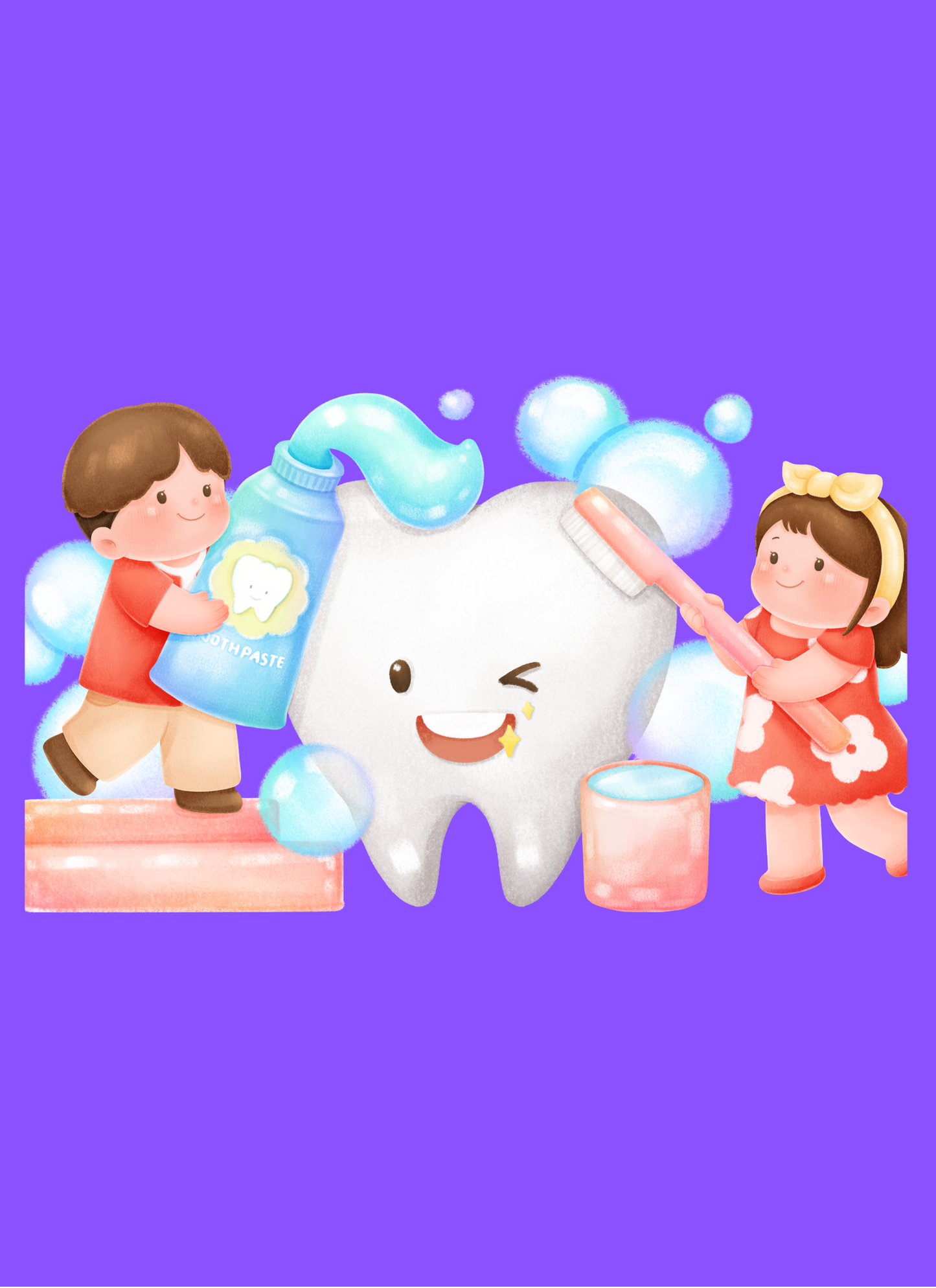 Pediatric Smiles Art Set – 4-Pack Framed Kids Dental Décor