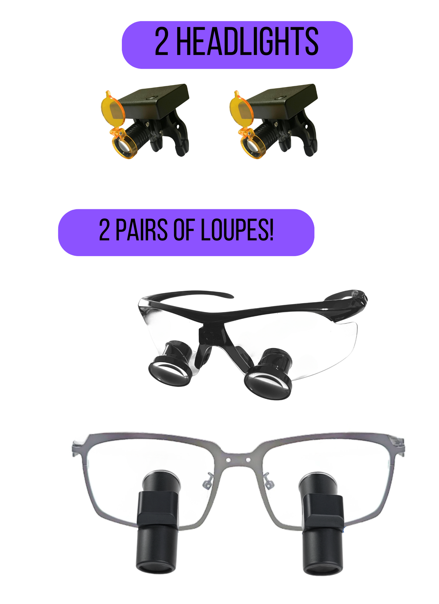 BOGO Deal! Ergo and traditional loupes! 2 wireless lights!