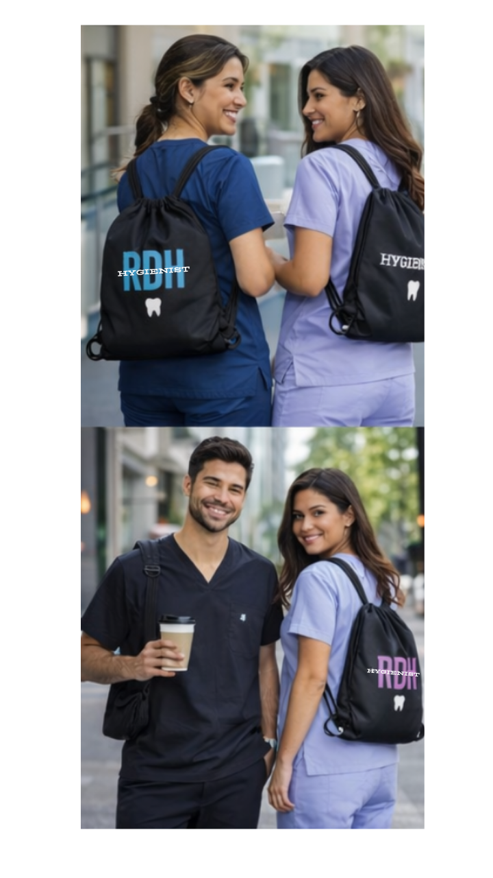 🦷 Dental Staff Drawstring Bag – Style 5
