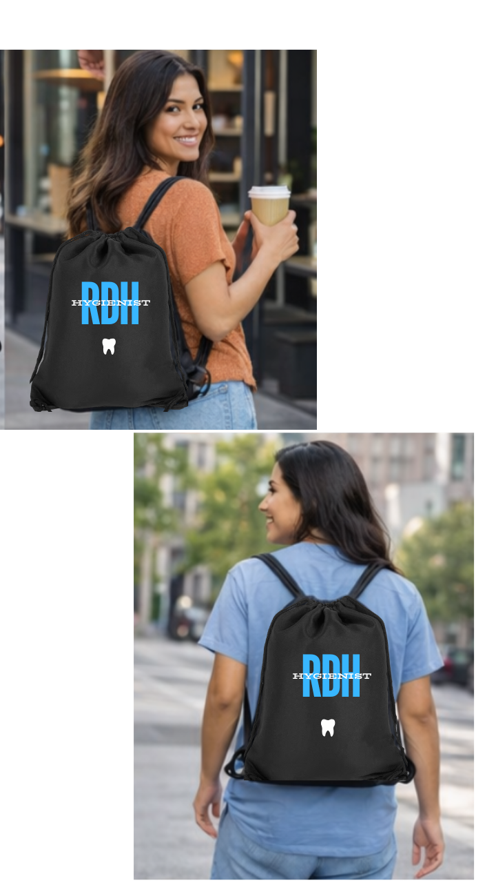 🦷 Dental Staff Drawstring Bag – Style 6
