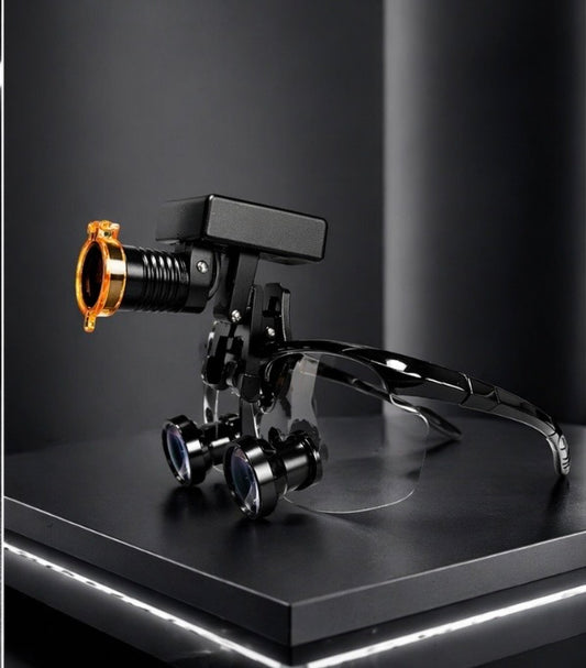Black Loupes With Wireless Headlight