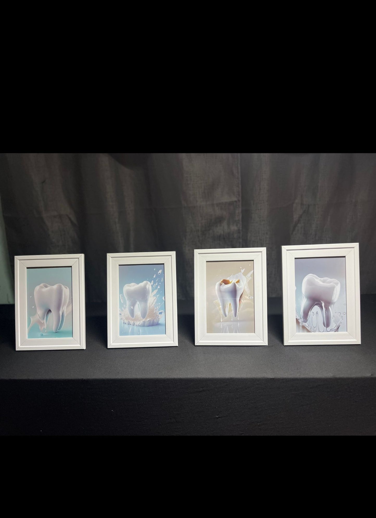 Milk Splash Tooth Collection
 Pack – 4 Pack (Dental Wall Art)