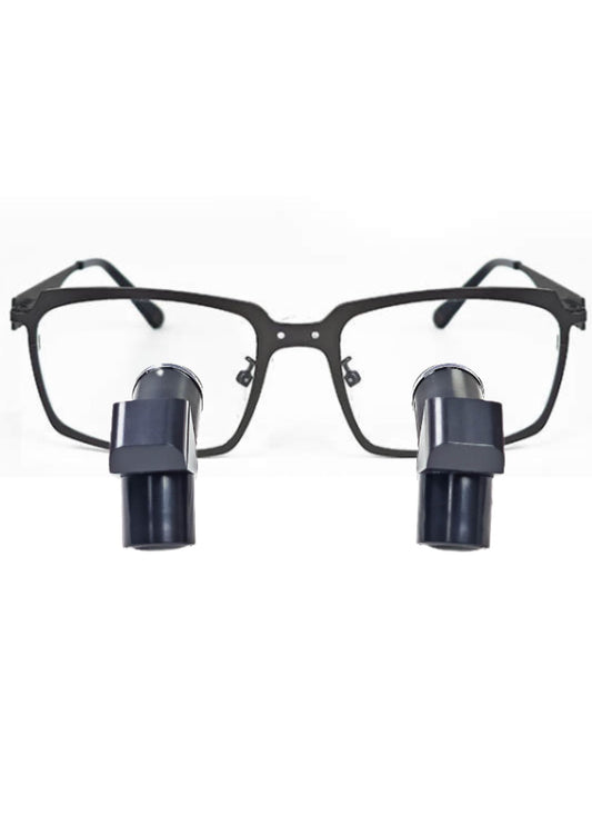 DeeTect Ergonomic loupes (Black Frames Style 2) With wireless headlight