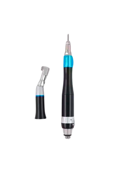 Dental Slow Low Speed Handpiece Straight Contra Angle Air Motor. Slow speed with latch attachment. 2/4H (Black)