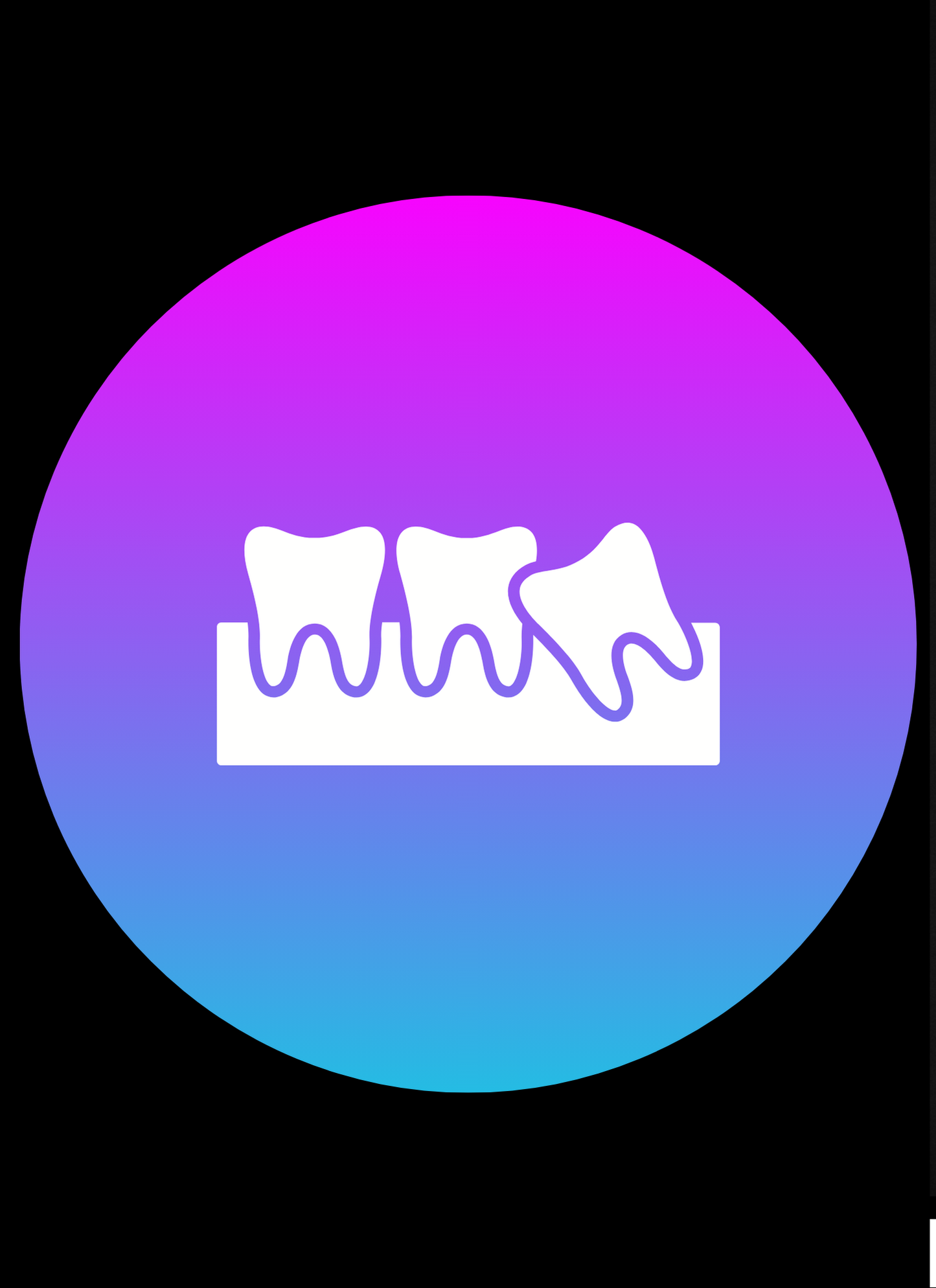 Wisdom Tooth Gradient Art Pack – 4 Framed Prints (Oral Surgery Décor)