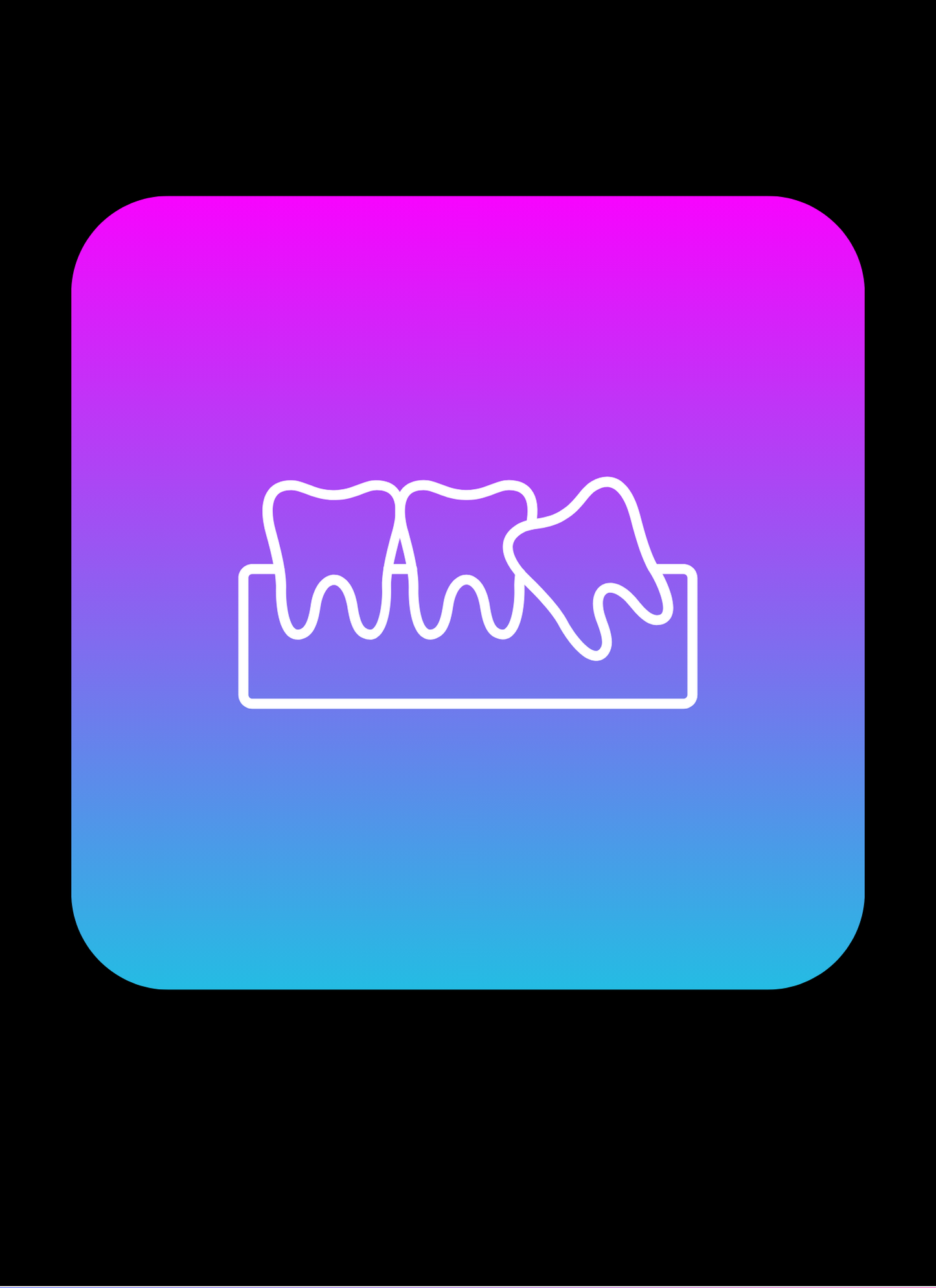 Wisdom Tooth Gradient Art Pack – 4 Framed Prints (Oral Surgery Décor)
