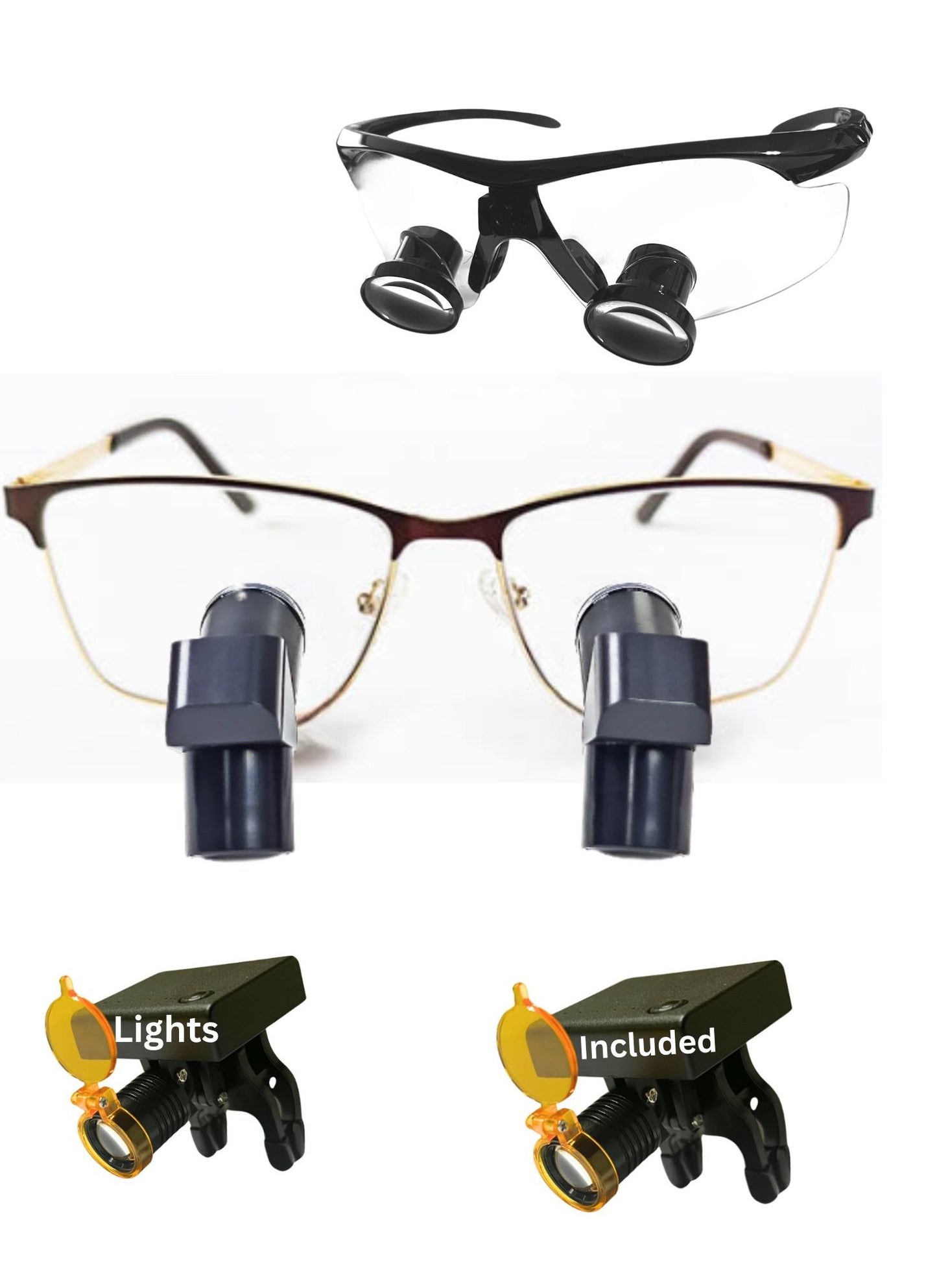 DeeTect Ergonomic loupes With Backup LOUPES! 2 Pack