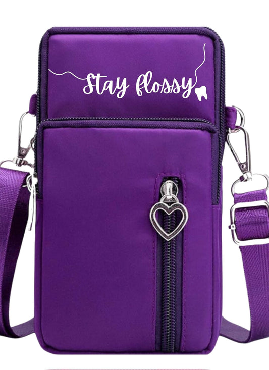 Cross body bag for Dental Professionals (small). Stay Flossy