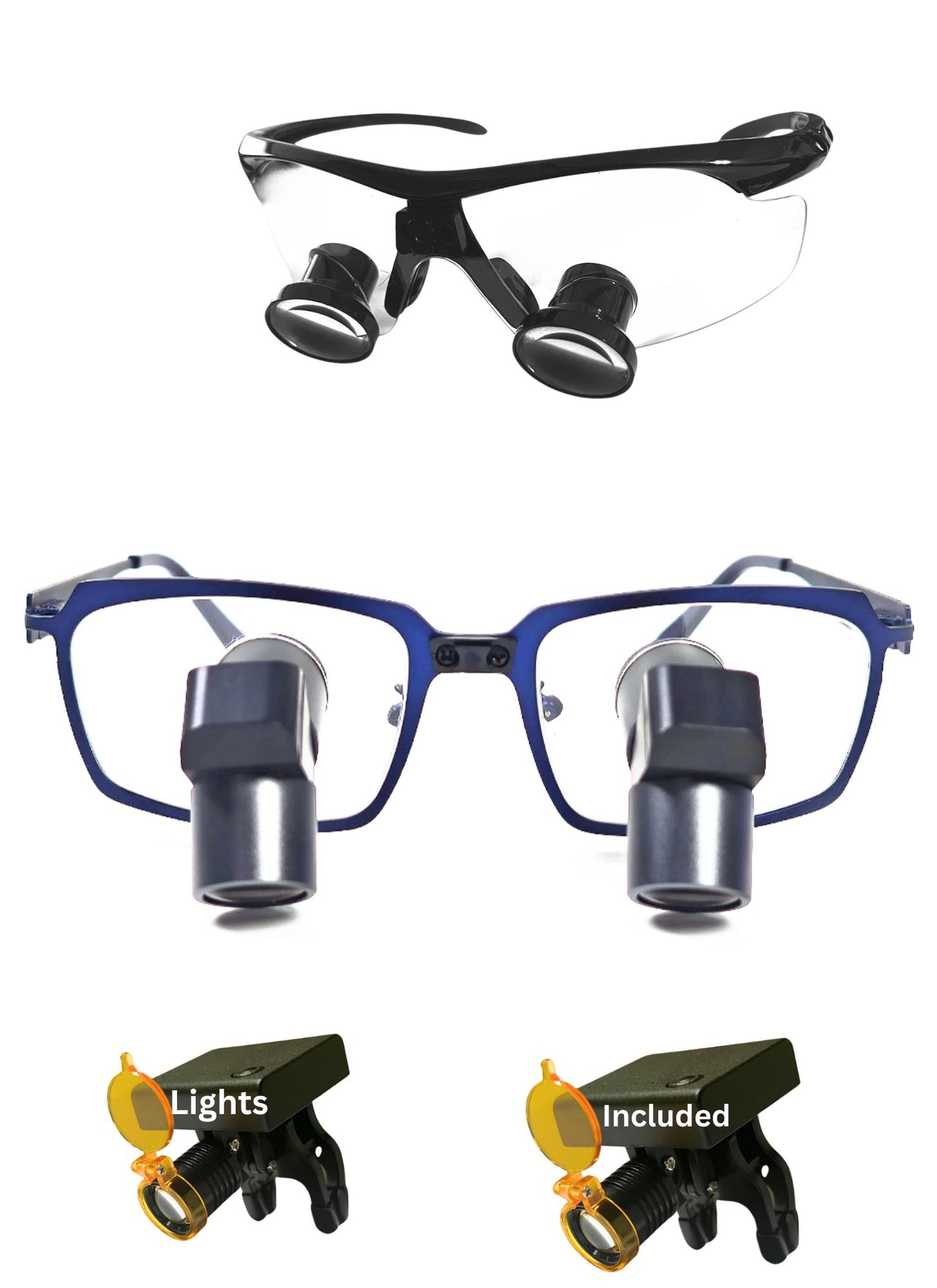 DeeTect Ergonomic loupes With Backup LOUPES! 2 Pack