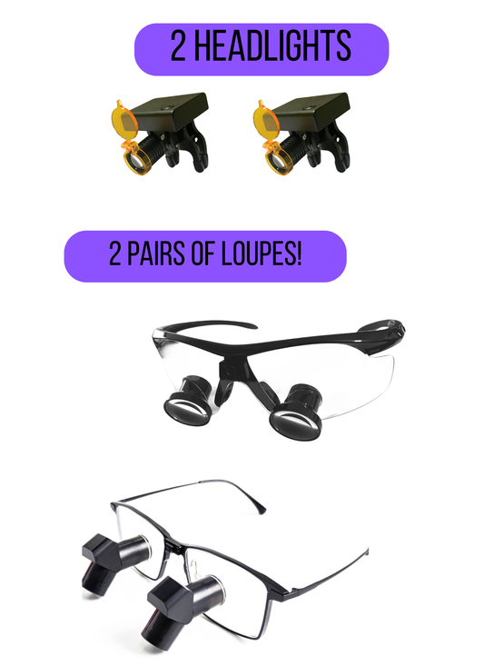 BOGO Deal! Ergo and traditional loupes! 2 wireless lights!