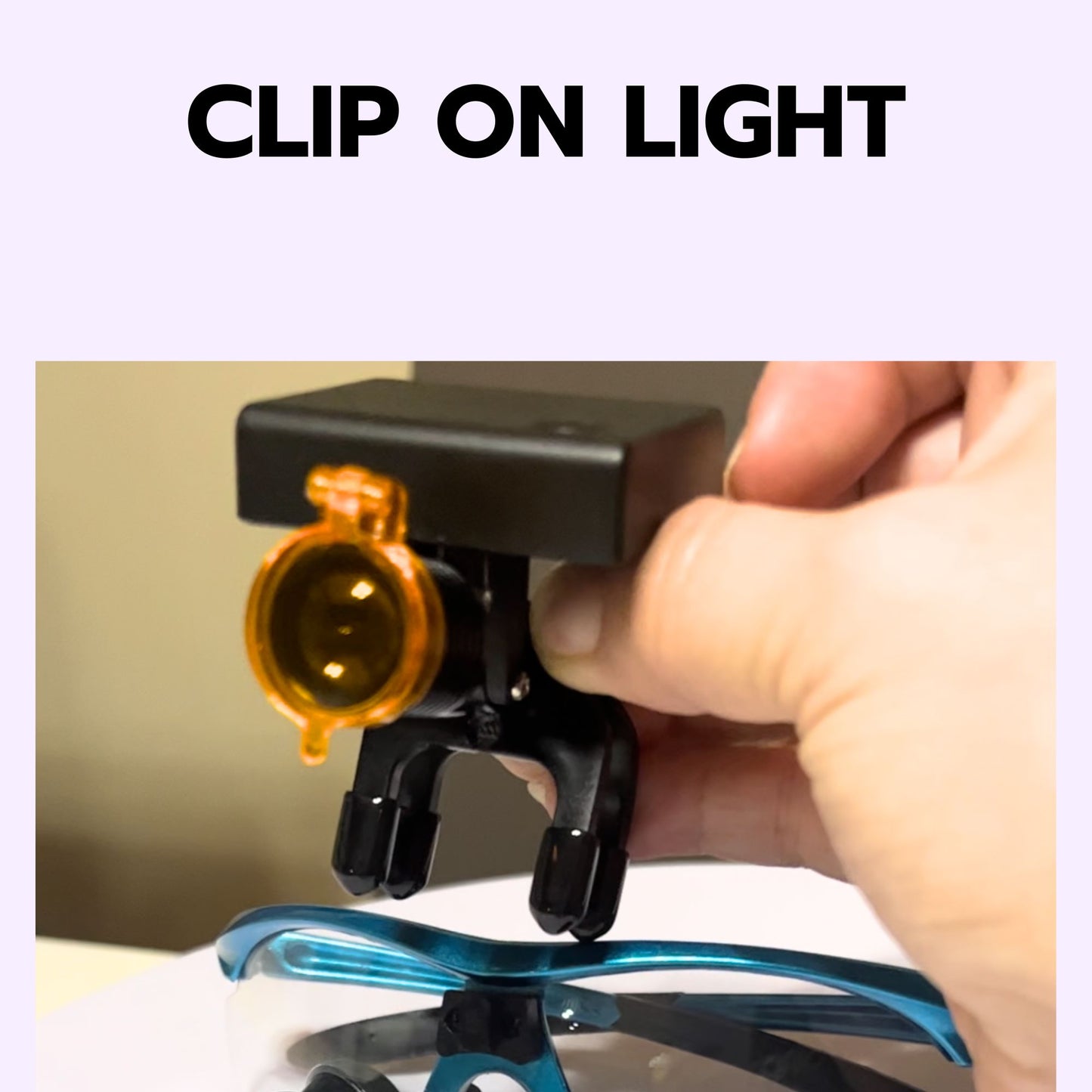 Black (Square Frame Loupes) with Wireless Headlight