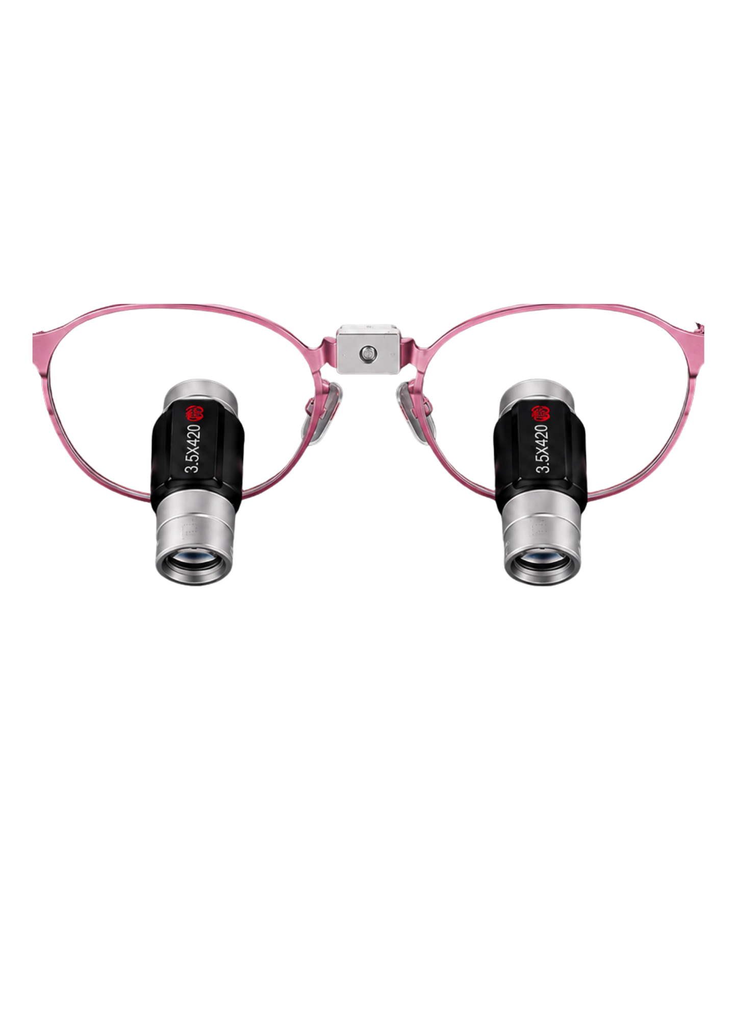 DeeTect Easy Ergos Wireless Loupes (Pink Quartz) Round frame.